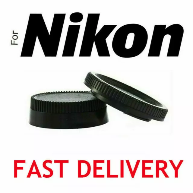 2PCS Body Lens Caps Front + Rear Cover For Nikon AF AF-S Lens DSLR SLR Camera_AU