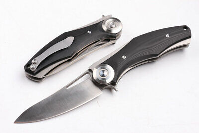 8'' New Fast Opening TC4 titanium Alloy G10 Handle D2 Blade Pocket Knife DF84