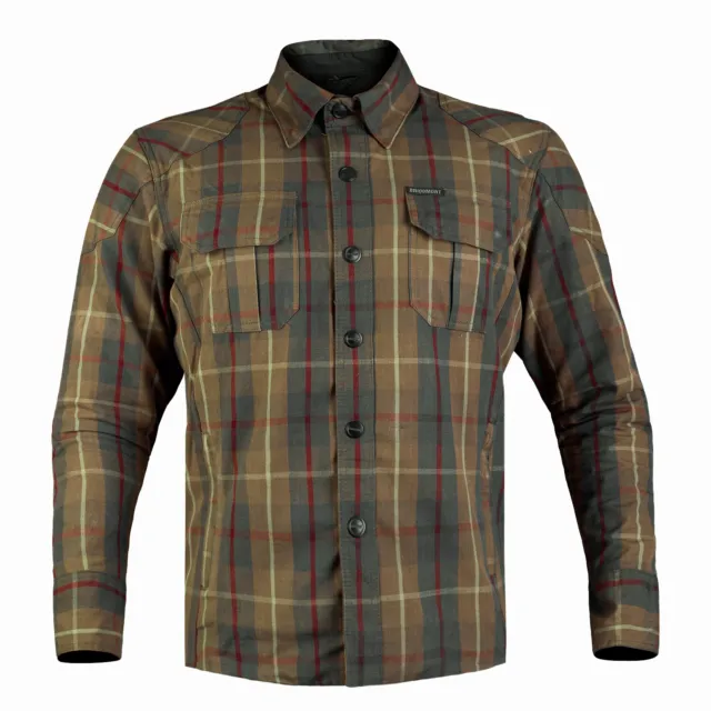 Mens Motorcycle Motorbike Flannel Shirt Lined With Kevlar Biker Jacket CE Armour