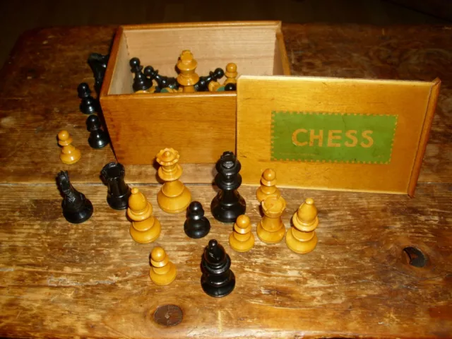 Staunton Chess Set Jaques London, Vintage, Schachfiguren, Schach Set