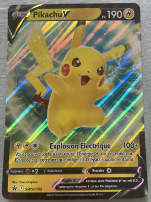 grand format PROMO EB09 NEUF FR Carte Pokemon PIKACHU V SWSH198 Jumbo 