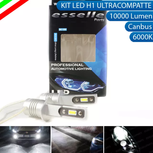 Coppia Lampade H1 Led 10.000 Lm Canbus No Error 6000K In Metallo Plug And Play