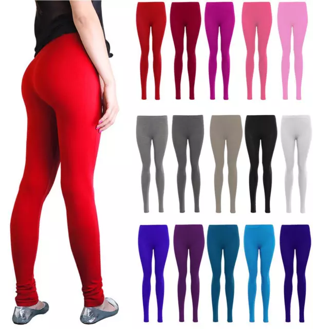 Nuovo Donna Tinta Unita Lunghezza Alla Caviglia Vita Elasticizzata Pantaloni