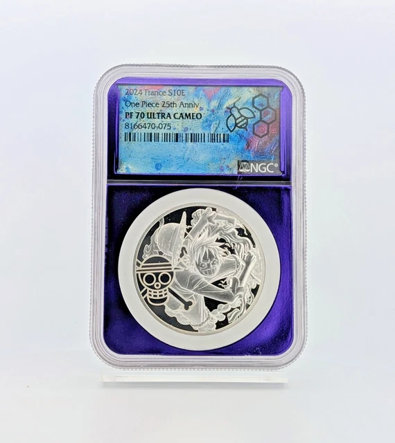 2024 FRANCE 10€ One Piece 25th Ann Luffy 1oz Silver Proof