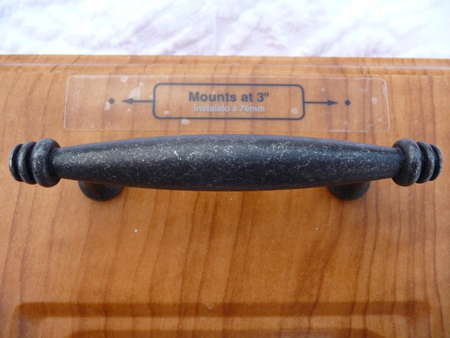 New 20 lot 3inch Hardware Cabinet Drawer Pull Handle Gunmetal Rustic Pewter Grey