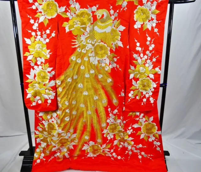 Japanese Kimono Uchikake  Wedding Pure Silk  japan　026