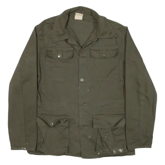 Mens Army Military Jacket Green M