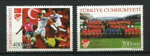 31176) Turkey 2002 MNH Turkish Team Wc Soccer 2v