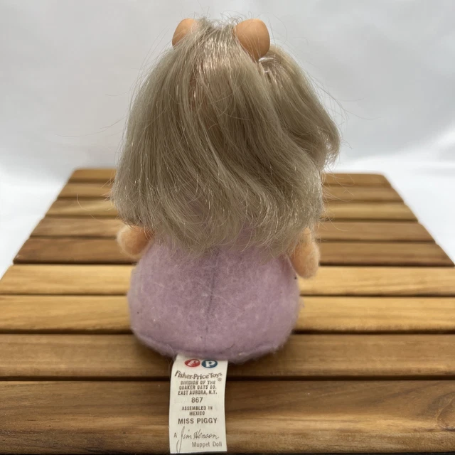 Vintage Muppets Miss Piggy 6" Beanbag Plush Doll Fisher Price Toys 1977 4
