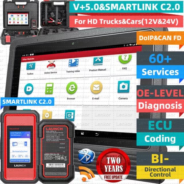 LAUNCH X431 V+ 5.0 PRO3S+ & SmartLink C HD3 Heavy Duty Truck Diagnostic Scanner