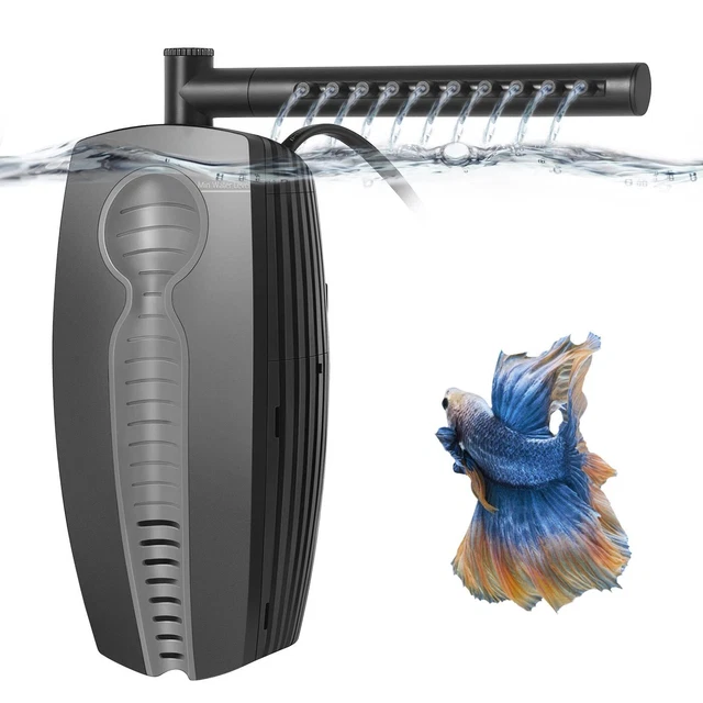 Submersible Filter Pump: Two Water Outlets, 10-50 Gallon Tanks