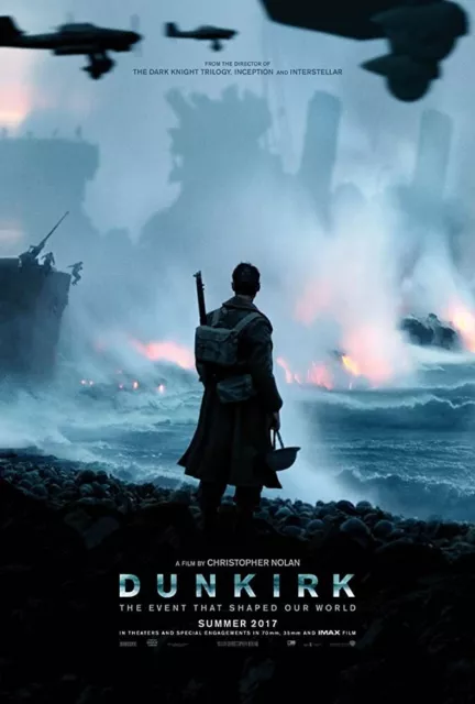 DUNKIRK Theatrical Teaser Movie Poster 27x40 DS Original 2017 Christopher Nolan