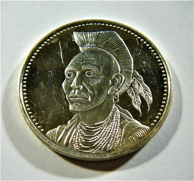 Gall - Sioux Native Indian Tribal Nations .925 Silver 1Oz Proof Medal By Frankli