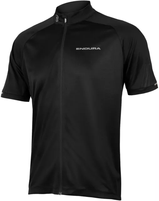 Endura Mens Xtract II Short Sleeve Cycling Jersey Tops Moisture Wicking - Black