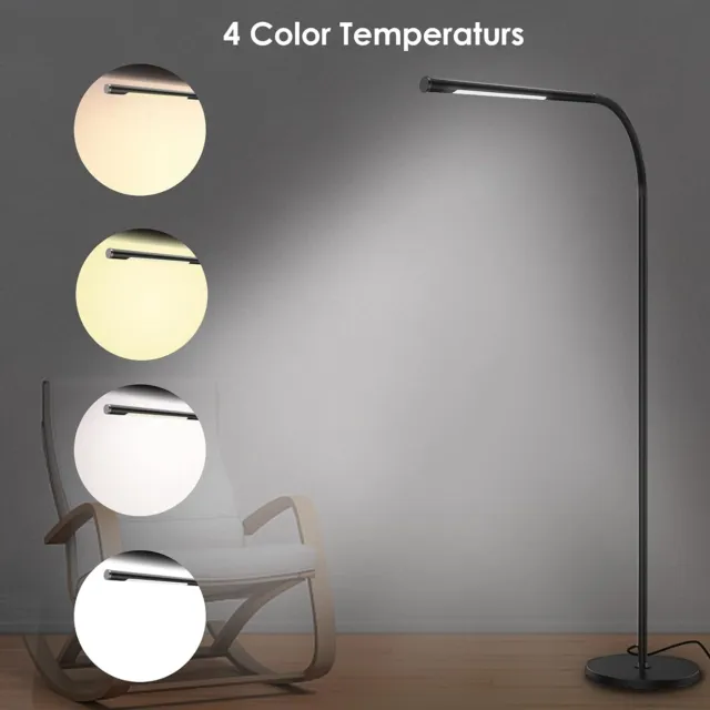 LED Floor Lamp Dimmable Adjustable Gooseneck Touch Control Standing Lamp 7W NEW