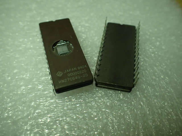 thumbnail image 2 of Hitachi HN462532G UV-EPROM – 3x HN462532, 4KX8, 27C256 Compatible, Ceramic, NOS 2 of 4