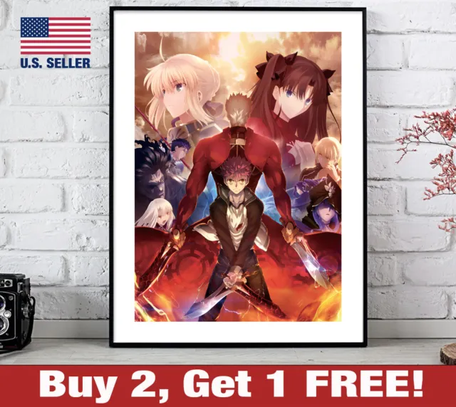 Fate Stay Night Poster 18" x 24" Print Anime Wall Art Saber 1