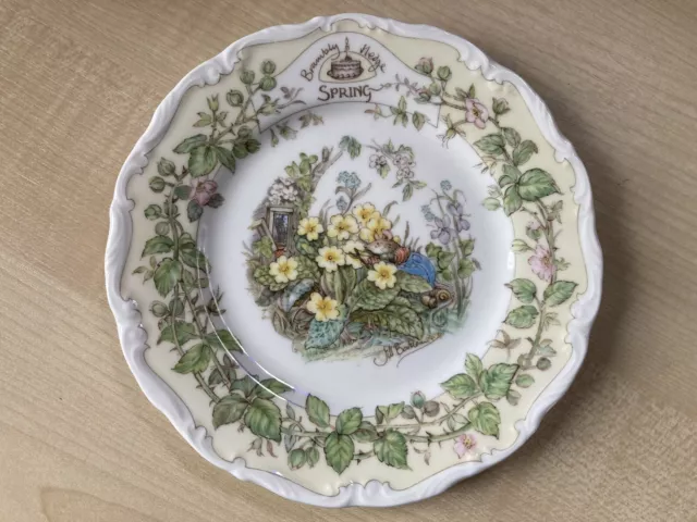 Royal Doulton Brambly Hedge, Tea Plate - Spring, Jill Barklem 1983 VGC