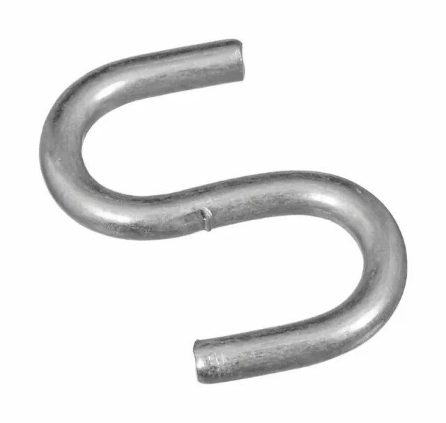 National Hardware  Zinc-Plated  Silver  Steel  3/4 in. L Open S-Hook  5 lb. 8 pk