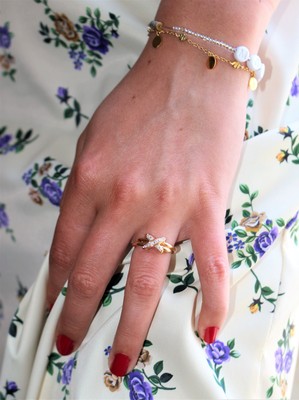 Bague or Chaumet rubis et saphir  or 18 carats 750/1000ème 18k 