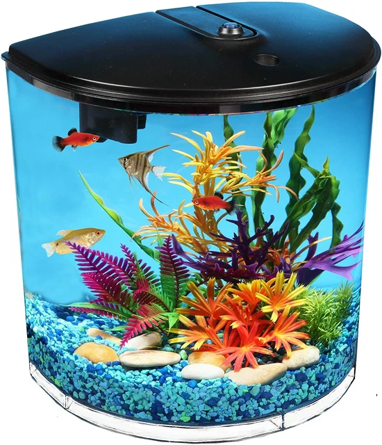 3.5-Gallon Aquarium with Power Filter, LED Lighting and 1-Year Supply of Filter