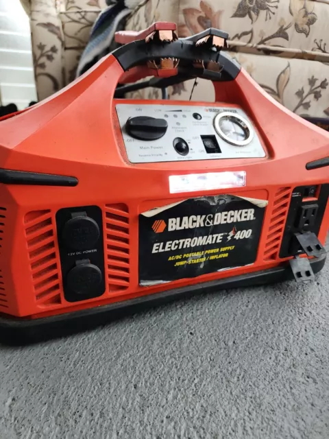 black decker VEC026BD electromate 400 acdc portable power station jump  starter compressor