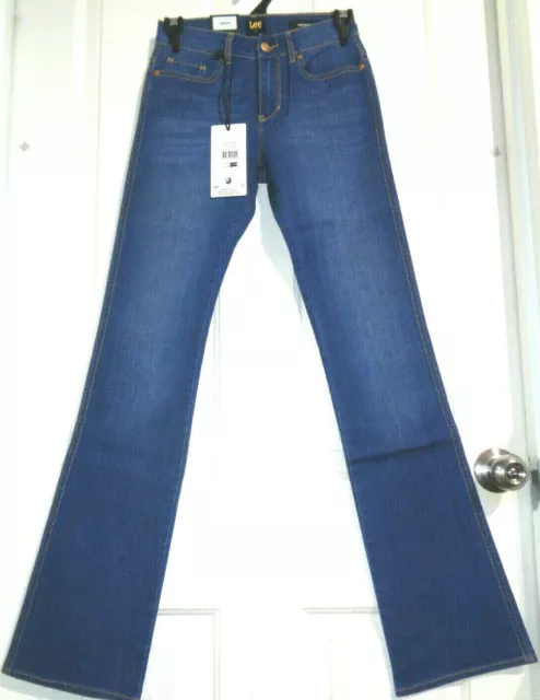 Lee BNWT Womens Size 7 Measured W24 X L33 Mid Bootcut Sub Blue 2 Denim Jeans 2