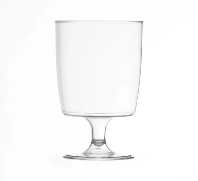 Clear Disposable Recyclable Plastic Wine Glass 220ml - MULLED WINE CIDER PARTY