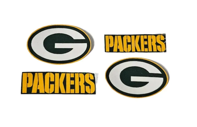 4pc Greenbay Packers iron on fabric applique Patch logo football helmet NFL team