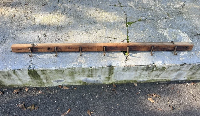 Antique Primitive Smokehobuse Game Hooks 19th Century AAFA Farmhouse