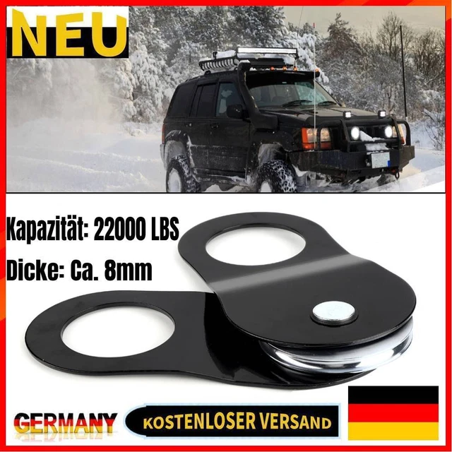 Snatch Block Erholung Seilwinde Umlenkrolle 10TON 22000lbs Black Aus Road Atv