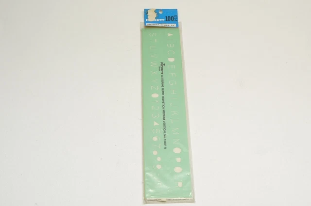 TIMELY PICKETT BEROL Timesaver Stencil. Pickett Lettering Helvetica Med