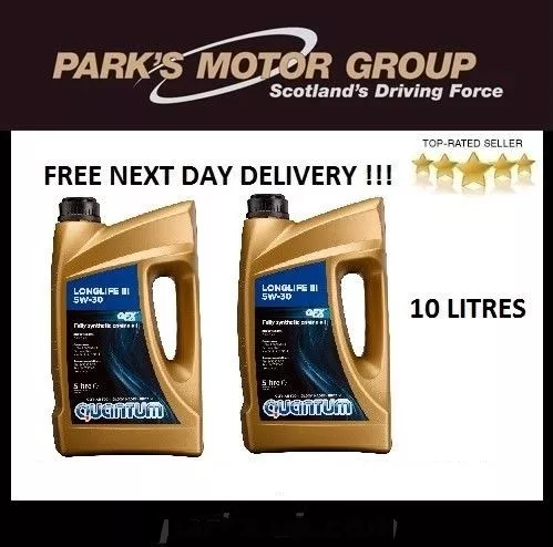2 X QUANTUM Longlife 5W-30 Fully Synthetic Engine Oil =10 Litre £44.49 -  PicClick UK