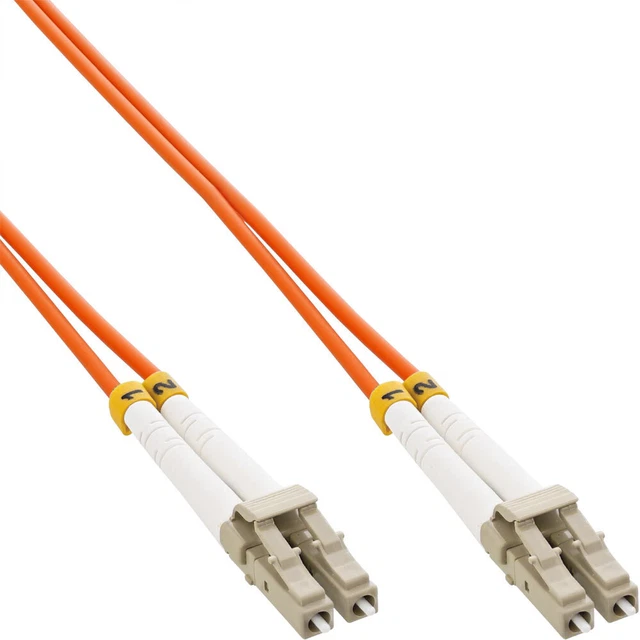 3 cavi duplex InLine® fibra ottica, LC/LC, 62,5/125μm, OM1, 0,5 m