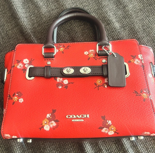 Coach purse- red/ floral, so cute!