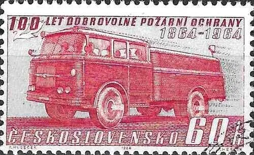 Timbre Pompiers Tchécoslovaquie 1347 o (73450EQ)