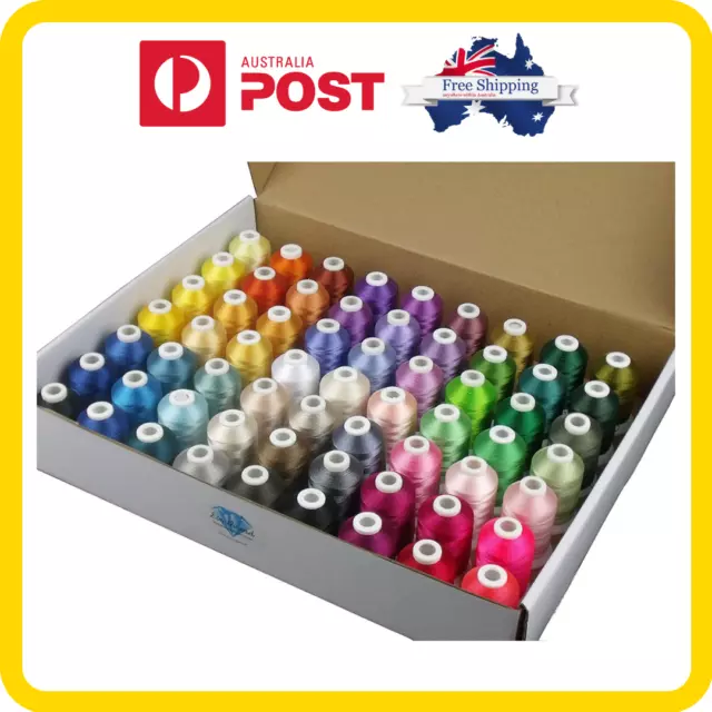 63 Brother Colors Polyester Embroidery Machine Thread Kit 40 Weight Embroidery