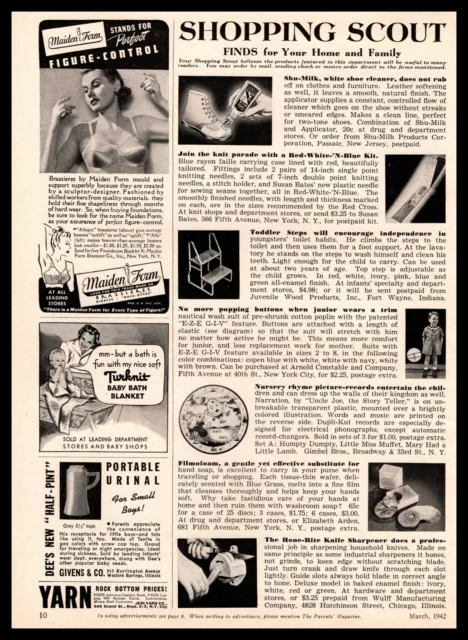 1942 Maiden Form NY Bras Figure Control "Allegro" Brassieres Vintage Print Ad