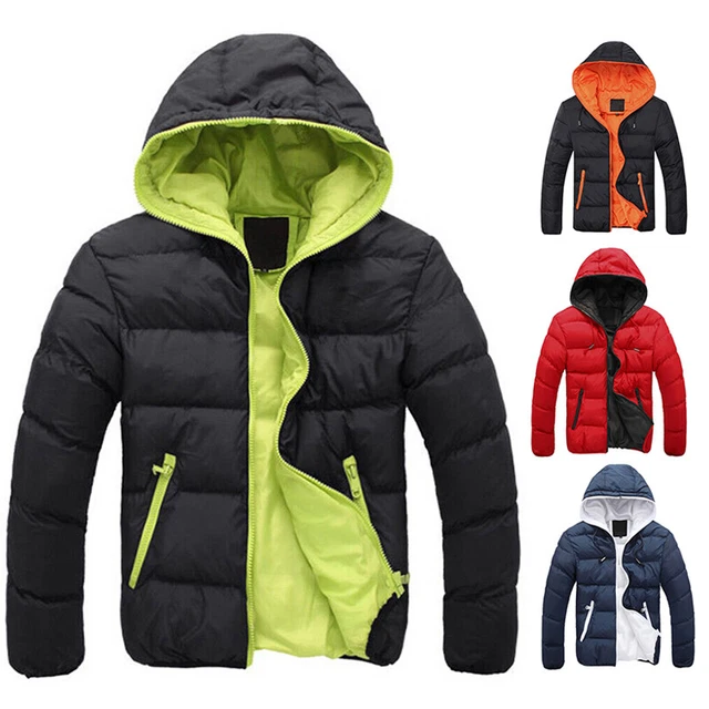 Men's Jackets Puffer Bubble Down Coat Quilted Padded Winter Warm Zip Up Outwears