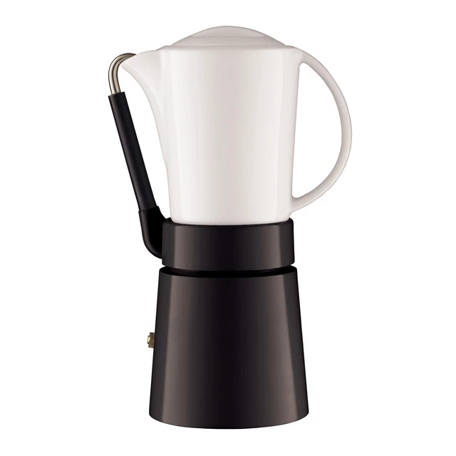 Aerolatte Caffè Porcellana Poêle Haut Machine à Café Expresso - Moka Pot - Noir