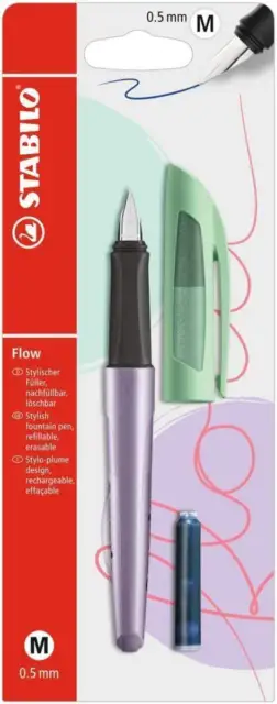 Füller - STABILO Flow COSMETIC in metallic lila/grün - Einzelstift - inklusive