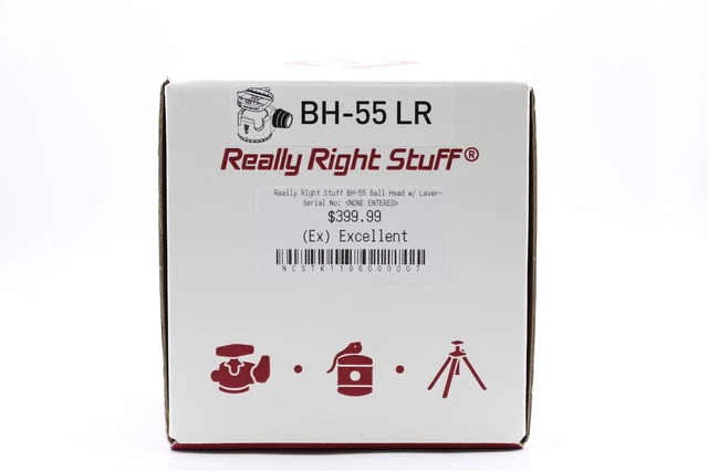 Really Right Stuff BH-55 Ball Head: Full-Size Lever-Release Clamp: Excellent