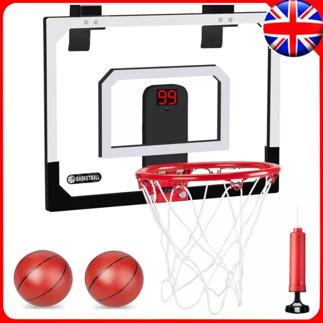 Basketball Hoop With Backboard & Ball Wall Mounted Indoor Outdoor Sports Gift