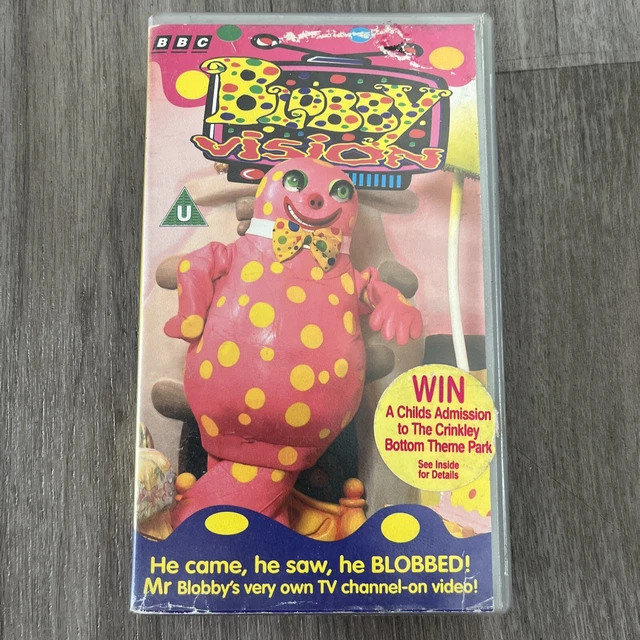 Bbc Blobby Vision Vhs 1994 Rare Cassette Tape Children S Tv Show