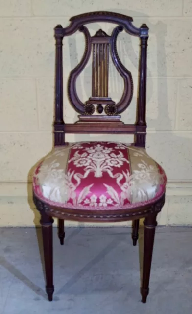 antica sedia Luigi XVI primi  '800 in noce massello
