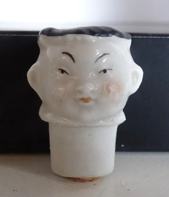 Biedermeier Porzellan Ausgießer vor 1900 Zierkorken Chinese Asia Bottle Stopper