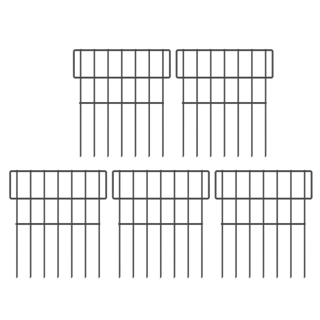 5 Pcs Animal Barrier Fence Iron Landscape Edging Border Garden Hedge