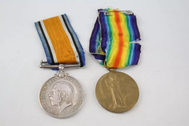 WW1 Medal Pair All Naming Erased