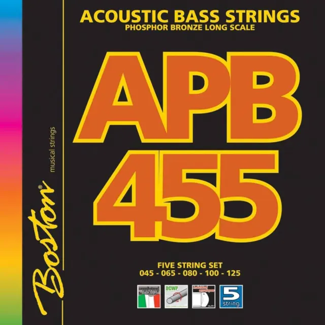 Boston APB-455 Muta corde per basso acustico 5 corde, scala lunga, 045-125