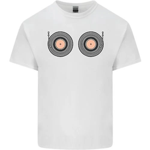 Tetta Ponti Dj Djing Divertente Giradischi Vinile Uomo Cotone T-Shirt